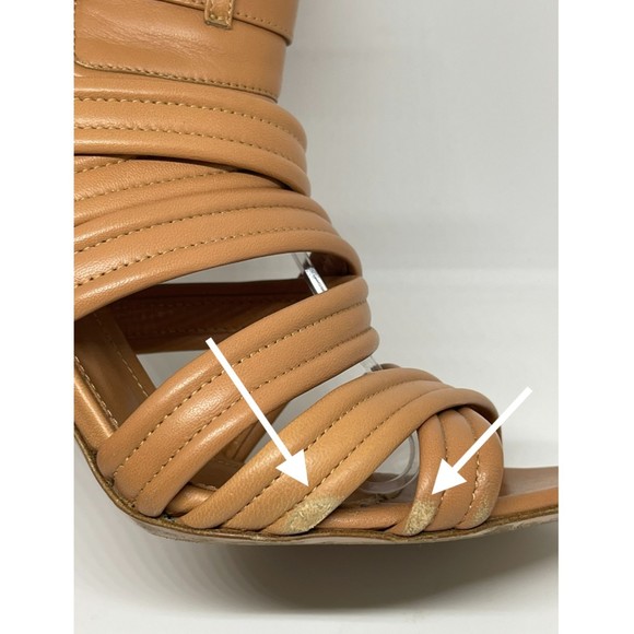 GIANVITO ROSSI Kim Kardashian Strappy Ankle Cuff Camel Heel Sandals - Picture 11 of 16